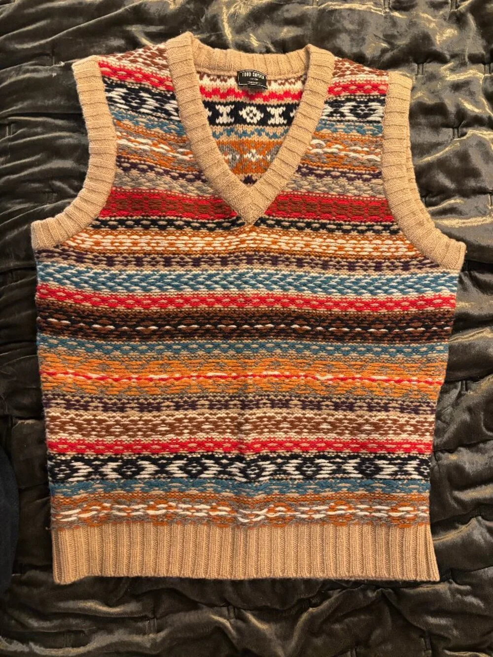 Todd Snyder Mens Oversized Autumnal Sweater Vest - PERFECT Condition